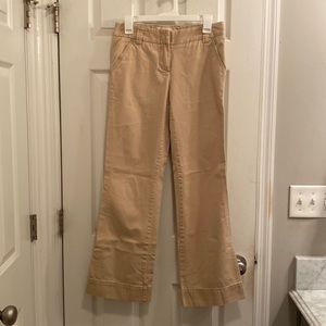J. Crew Khaki Chino Size 0 Regular. Tiny ink mark on leg.